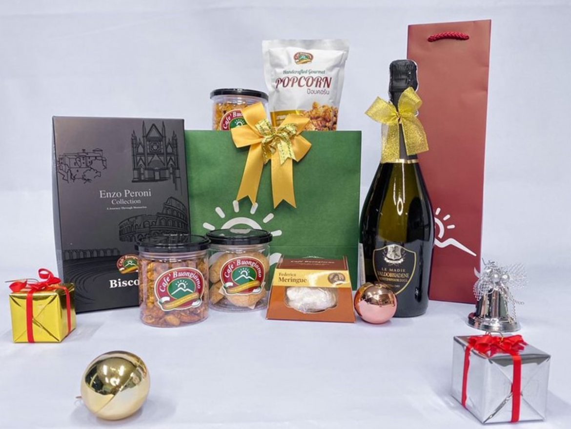 คาเฟ่ บ่วนจอร์โน่ (Café Buongiorno) ส่งมอบความสุขด้วย Café Buongiorno Xmas & New Year Hampers 2022 กระเช้าของขวัญปีใหม่สุดหรู