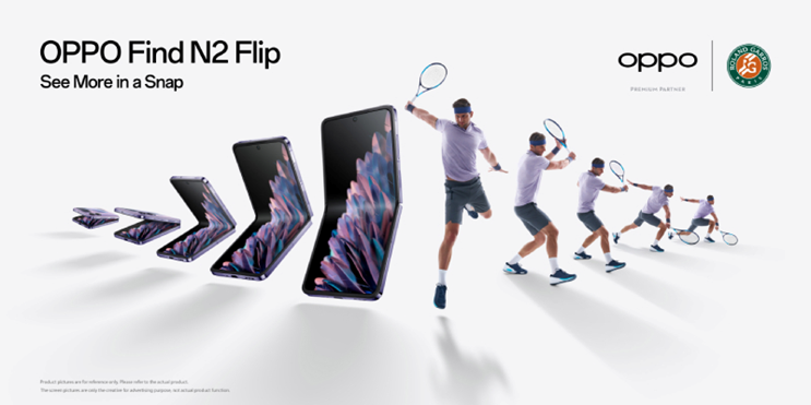 OPPO Find N2 Flip เก็บทุกโมเมนต์สำคัญ พร้อมสัมผัสประสบการณ์ใหม่ใน Roland-Garros 2023