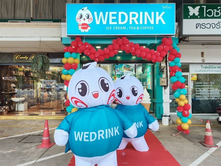 WEDRINK แบรนด์ไอศกรีมและเครื่องดื่มจากจีนมาแรง!!! ลงทุนใหญ่เปิดตลาดไทย