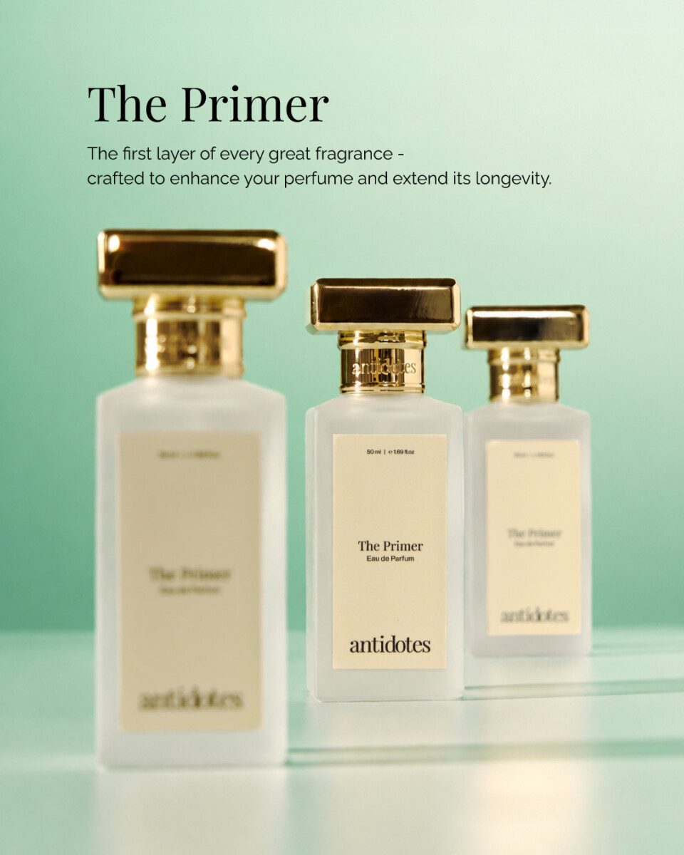 Antidotes เปิดตัว ‘The Primer’ ครั้งแรกกับไพร์เมอร์น้ำหอม เลเยอร์แรกของทุกความหอมที่น่าจดจำ เสริมให้น้ำหอมตัวโปรดหอมชัด มีมิติ และติดทนนานยิ่งขึ้น พร้อมผลทดสอบบนผิวจริงโดยผู้เชี่ยวชาญ