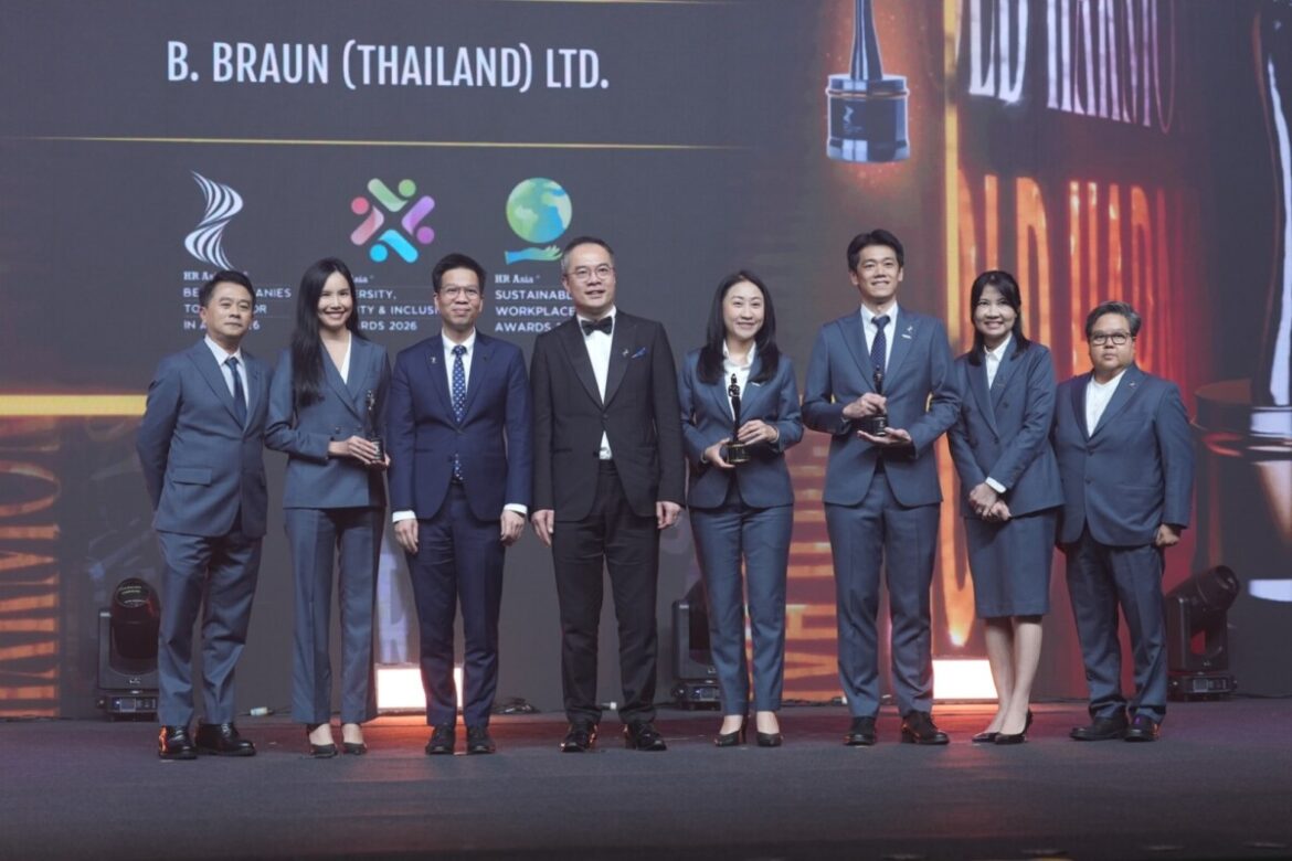 บี. บราวน์ ประเทศไทย องค์กรดีเด่นที่น่าร่วมงานที่สุดในเอเชีย 7 ปีซ้อน ตอกย้ำความมุ่งมั่นในการพัฒนาบุคลากรสำหรับอนาคต ส่งเสริมคุณภาพชีวิตพนักงาน เพื่อสร้างผลกระทบเชิงบวกต่อระบบการดูแลสุขภาพในประเทศไทย